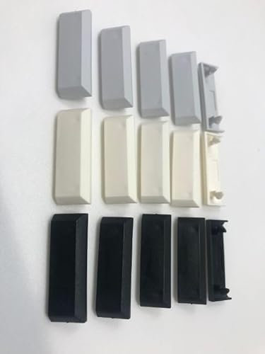 Bayram 5 Stück Schüco Wasserschlitzkappen Entwässerungskappen Kunststoff für Alu Fenster Aluminium schlitz 34x4 Wandstärke 2mm nach Auswahl (schwarz)