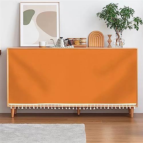 SK Studio Schrankvorhänge für Küche, Verdunkelung Vorhänge Kurz Vorhang Schals Scheibengardinen für kleine Fenster Küche Wohnzimmer Orange, 140x80cm