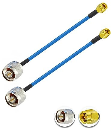 Vecys 2PCS SMA Maschio a N Tipo Maschio RF Cavo Coassiale N Tipo RF Cavo Coassiale Pigtail 6 /15CM RG402 SMA Maschio 50 Ohm Bassa Perdita Cavo di Estensione