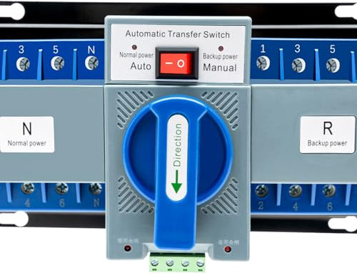Interrupteur de transfert automatique, 4P 63 A, courant de secours, interrupteur de secours, interrupteur de charge, double disjoncteur pour générateur de courant municipal