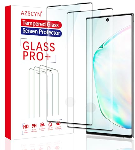 [2 Stück] Schutzfolie für Samsung Galaxy Note 10 Plus 3D Vollständige Displayschutz Blasenfreie Folie, Panzer Schutz Glas, 9H Edge Schutzglas Panzerglasfolie, Sensitive Touch, HD
