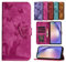 TEDTIKJT Funda Xiaomi Redmi Note 9 PU Cuero Flip Wallet Ranura para Tarjeta Funda Protectora Magnética para Xiaomi Redmi Note 9 - Rosa roja
