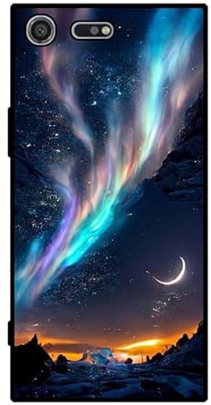 KARTXITAI Hülle Kompatibel mit Sony Xperia XZ Premium, Stoßfeste Schutzhülle mit Weiche Silikon Bumper Case Handyhülle Anti-Kratzt Leichtes Matt Finish Rückseite - Aurora Borealis
