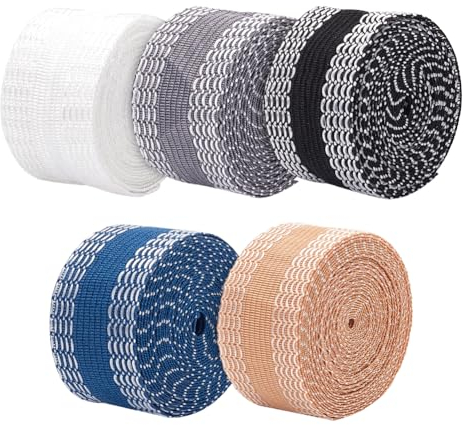 BENECREAT 5 Rolle 10m Edge Shorten Selbstklebende Hosenmundpaste, 25 mm Dickes Hosenkürzband Zum Aufbügeln Säumband Für Kleidung, Vorhang, Anzug-Jeanshose, Rock
