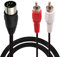 HTGuoji Cavo da 5 pin Midi maschio a 2 RCA phono maschio, per sistemi Bang & Olufsen, Naim, Quad, Stereo (50 cm)