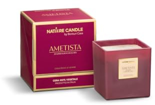 Nature Candle Linie Le Gemme - Duftkerzen 330 g - Amethyst - Ingwer und bulgarische Rose