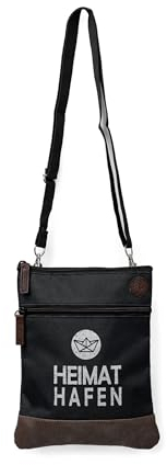 SCHIETWETTER Accessoire Crossbag Heimathafen, kleine Umhängetasche, Handtasche, Schultertasche, stylisch, maritim, wasserabweisend schwarz OS