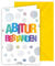 KE - Fröhliche Glückwunschkarte zum Abitur für Jungen und Mädchen, Karte zum bestandenen Abitur, Schrift mit silberner Folie geprägt, inkl. Umschlag, DIN B6 Format, gelb, Motiv: bunte Schrift