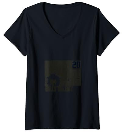 Damen 20 Jahre Album T-Shirt mit V-Ausschnitt