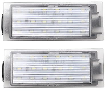 AUTO-STYLE Satz LED Nummerschildbeleuchtung kompatibel mit Smart ForTwo (453) 2014-