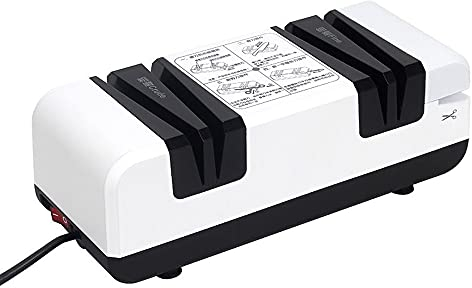 Multi-Function Knife Sharpener 220V Electric Household Fast Sharpener Automatic for Sharpening Kitchen Knives, Scissors with 15-Degree Bevel Help Repair, Restore and Polish Blades Quickly(Black)