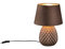 lightling Tischlampe Arielle aus Samt, mit Schnurschalter, Schirm aus Samt, IP20, exkl. 1 x E14 max. 40W, braun