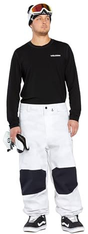 Volcom Snow Billow Herren-Snowboard-Skihose, Baggy Fit, White Camo S5, Large