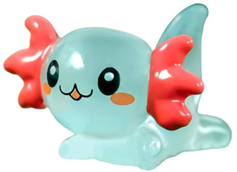 Axolotl-Miniatur - Miniatur-Axolotl-Figuren | Kleine Axolotl-Figuren aus Cartoon-Harz, die im Dunkeln leuchten | Leuchtende Wohndekorationen, sichere Axolotl-Figuren für Schreibtisch, Aquarium