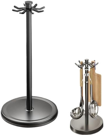 Generic Countertop Tableware Organizer - Rotating Kitchen Utensil Storage Hanger - Kitchen Flatware Organizer Rack for Spoon, Spatula