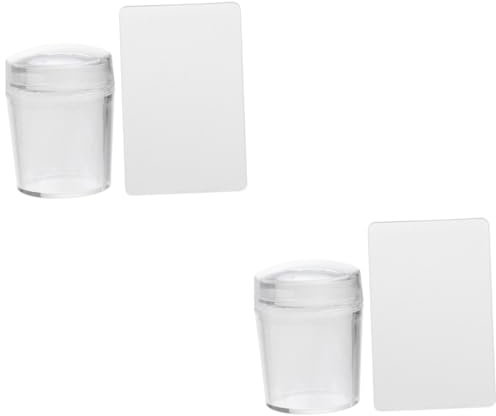 FRCOLOR 2pcs Nail Art Stampers Chunky Jelly Stamper for Nails Art Accessories Jelly Tool Easy to Use Stamping Kit