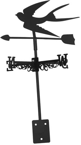 KITANDOVE 1ensemble Girouette Forme De Hirondelle Indicateur De Direction Vent pour Jardin Et Cour Décoration Extérieure Et Facile à Installer