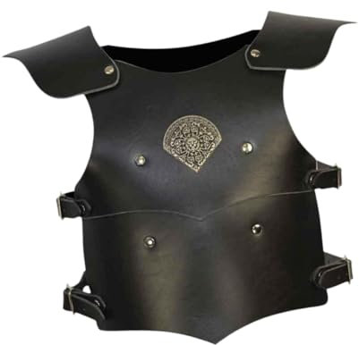APLVFFZH Brustpanzer-Zubehör, Cosplay-Kostüm für Halloween, Rave-Party, Rollenspiele, Schwarz