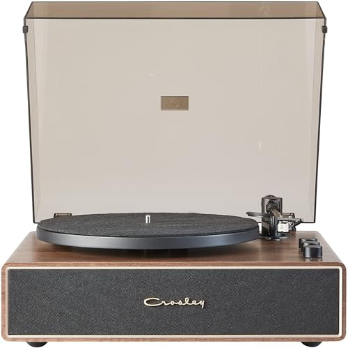 Crosley CR6046A-WAGL Stave Record Player, Walnut