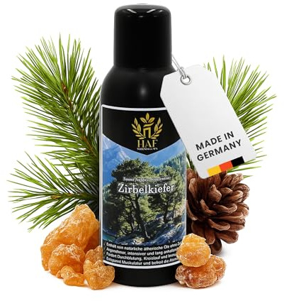 HAF® Sauna Aufgusskonzentrat Zirbelkiefer 100 ml | Saunaduft mit natürlichen ätherischen Ölen | Saunaaufguss ohne künstliche Zusätze | Saunaöl für intensiven und langanhaltenden Duft