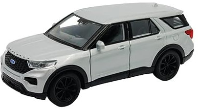 Toi-Toys Ford Explorer 2023 Modellauto 11,8cm Metall Modell Auto mit Rückzugmotor Spielzeugauto 87 (Silber-Metallic)
