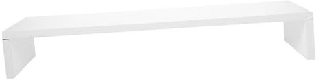 HOMSFOU Supporto Rialzato per Monitor e TV Mensola da Scrivania Spesso Design Elegante per Casa e Ufficio Colore Bianco Salvaspazio e Resistente
