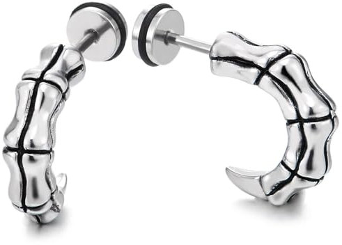 Gotischen Klaue Hoffe Ohrringe, Herren Edelstahl Ohrstecker Ohrringe, Gotische Punk Rock, Statement Schmuck