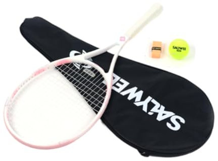 Oshhni Racchetta da Tennis Kit Racchetta da Tennis Portatile con Carry Shock -Head forunzioni di Paddle Forniture per Adulti Regalo per Prato da Donna, Rosa