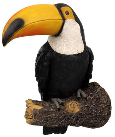 Gupcaqosjw Tuka-n Vogel Deko, Tuka-n Figur, n Skulptur Aus Kunstharz, 12,6 Inch Vogel Modell, Gartendeko Tropischer, n-Ornament, Garten Tier Statue Baum Hängende Pastorale Hof Dekoration