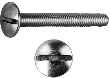 RYSUPPLY Flachrundschrauben mit Schlitz aus Edelstahl | M6 x 40 | Schlossschrauben | 25 Stück | In diversen Größen und Mengen erhältlich