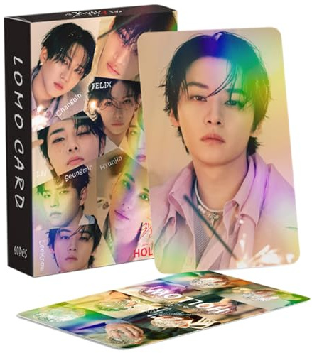 KPOPBP Stray Kids Photocards Album MIXTAPE DOMINATE Laser Photo Card Set Kpop Hollow Album Poster Gift Merch for Fans Daughter Birthday Decorations