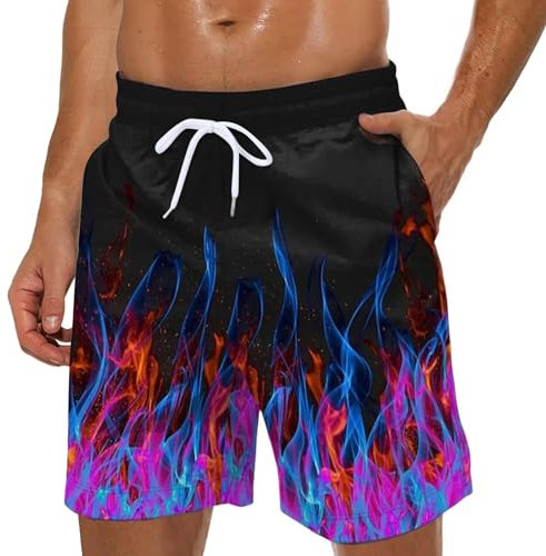 Generico Costume Uomo Mare,Costume Uomo Mare Coulisse Regolabile Spiaggia Costumi da Bagno Piscina Fodera in Rete Boxer Surf Asciugatura Rapida Pantaloncini (Rosa,M)