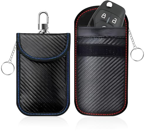 Keyless Go Schutz für Autoschlüssel, 2er-Pack Schutz für Autoschlüssel, Faraday-Tasche Funk-Schlüssel Abschirmung Schlüsselschutz Diebstahlschutz Schlüssel-Tasche Schlüssel-Etui Schlüssel-Beutel