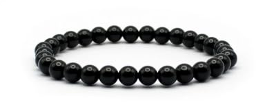 Obsidian Armband 4mm - 8mm | Innere Ruhe & Ausgeglichenheit | Edelsteine aus Mexiko | Handgefertigtes Perlenarmband aus Deutschland | Schmuck für Damen & Herren