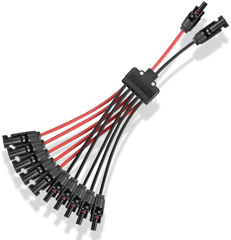 Floatlive Connettori solari per 2 pannelli solari, IP68, impermeabili, splitter per pannelli solari (per 2-5 pannelli solari 0,5 m (FMMMMM/MFFFFF))
