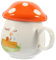 Cabilock Taza de Cerámica con Tapa Forma de Vaso Kawaii para Café y Agua para Hogar y Oficina
