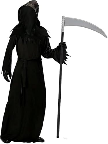 Yi'antai Disfraz de Scream para Niños, Ghostface Niño Disfraz con Máscara de Ghostface y Cuchillo Sangriento Guantes, Disfraces de Terror, Disfraces Niños para Halloween, Scream de Carnaval