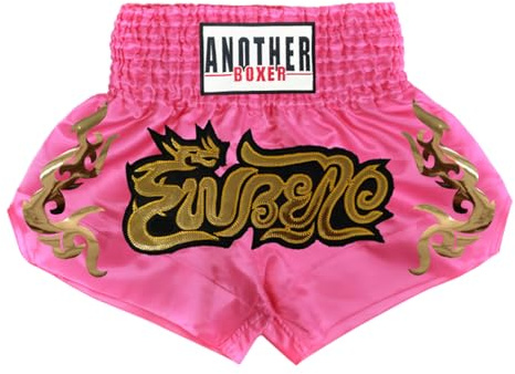 Manyakai Bambini Ragazzo Pantaloncini Boxe Thai MMA Kick Boxing Pantaloncini Muay Thai Pantaloni Corti Combattimento Anni Rosa 5-7 Anni
