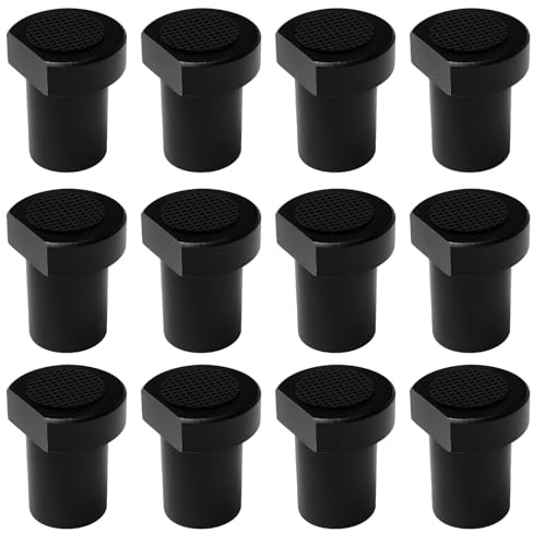 12 Stück Aluminiumlegierung Bankhaken 20mm Bank-Hundeklemme Holzbearbeitungstisch Spannbacken Hobelbank Zubehör für Allen Flachspannen Tischen mit 20 mm Bohrungen(Schwarz)