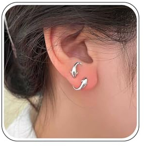 Cybche Boho Mini Fisch Ohrringe Süße Fisch Ohrstecker Silber Delfin Ohrringe Kleine Wal Ohrring Sommer Strand Schmuck Für Frauen