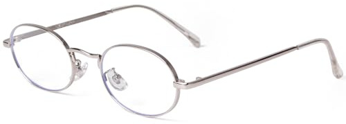 Laurinny Oval Blue Light Blocking Glasses Women Men Clear Lens Metal Frame | Fashion,Eyeglasses,Computer,Reading,Glasses