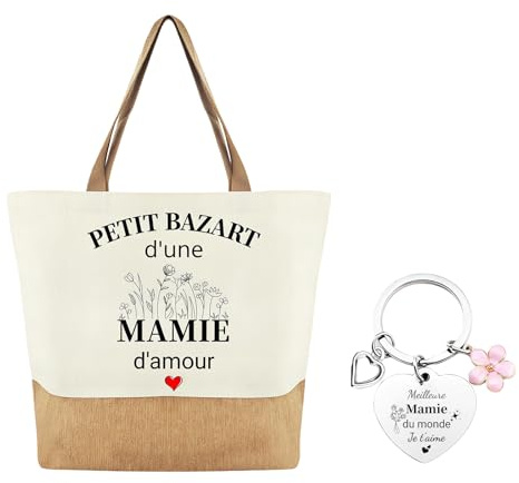 RAOPNHS Panera para abuela, cesta de almacenamiento de tela de algodón, bolsa de pan, regalo para abuela, cumpleaños, día de la madre, Navidad, decoración para cocina y mesa de comedor, práctico