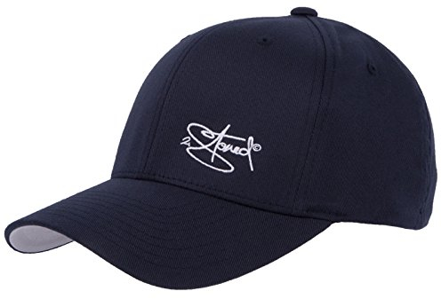 2Stoned Flexfit Baseball Cap Classic Dark Navy mit Stick Größe L/XL (58 cm - 60 cm) für Damen und Herren