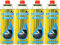 SK MERCHANDISE 4 Butane Gas Bottles & Blow Torch Heater Cooker Canister Camping BBQ Home (4 Canisters)