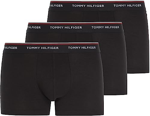 Tommy Hilfiger Herren Boxershorts Trunks Unterwäsche, Mehrfarbig (Black), XL