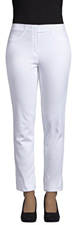 Robell Trousers Bella 7/8 abgeschnitten Hose, weiß - Weiß, 20 (46)