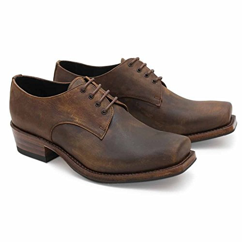 Sendra 530 Stiefeletten Stiefel Boots Cowboystiefel Westernstiefel Braun Unisex Inclusive Roy Dunn´s Lederfett Tragetasche (43)