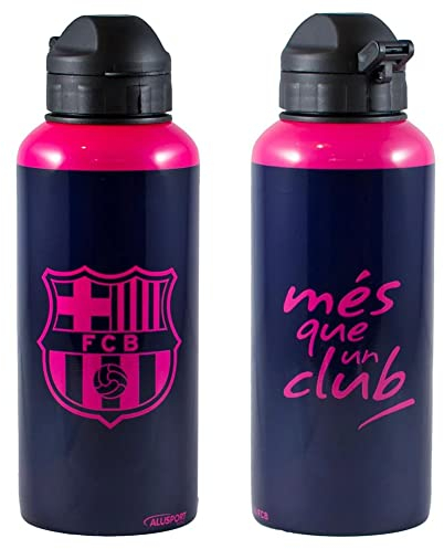 Alusport Bottles FCB Away Modelo II Botella Deportiva de Aluminio, Hombre, Morado y rosa, 0.4 l