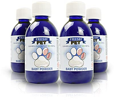 FRESH PET SUPER CONCENTRATED DISINFECTANT - 4 x 5L eco-Refill - (BABY POWDER)