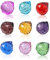 Tong Yue Colgante vintage Feng Shui de cristal facetado de 30 mm, con forma de bola de cristal, multicolor, paquete de 9